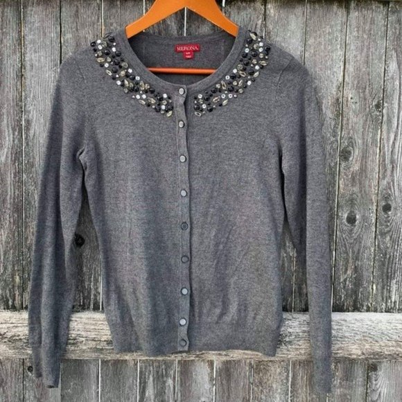 Merona Sweaters - Merona button up sweater with rhinestones size Sm